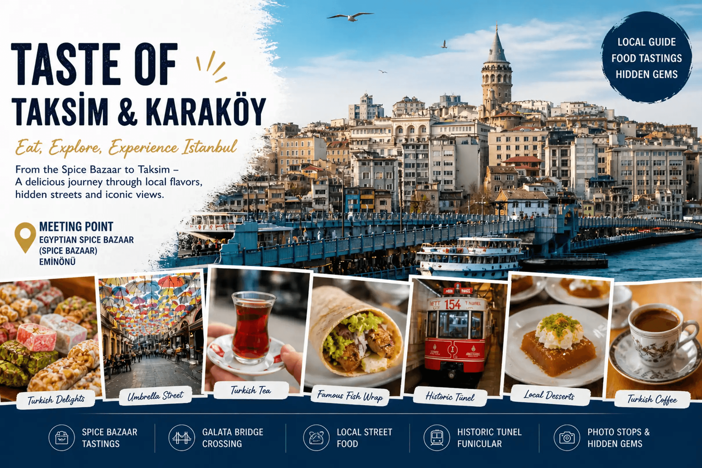 Istanbul: Taste of Taksim, Karaköy & Spice Bazaar Food Tour - 0