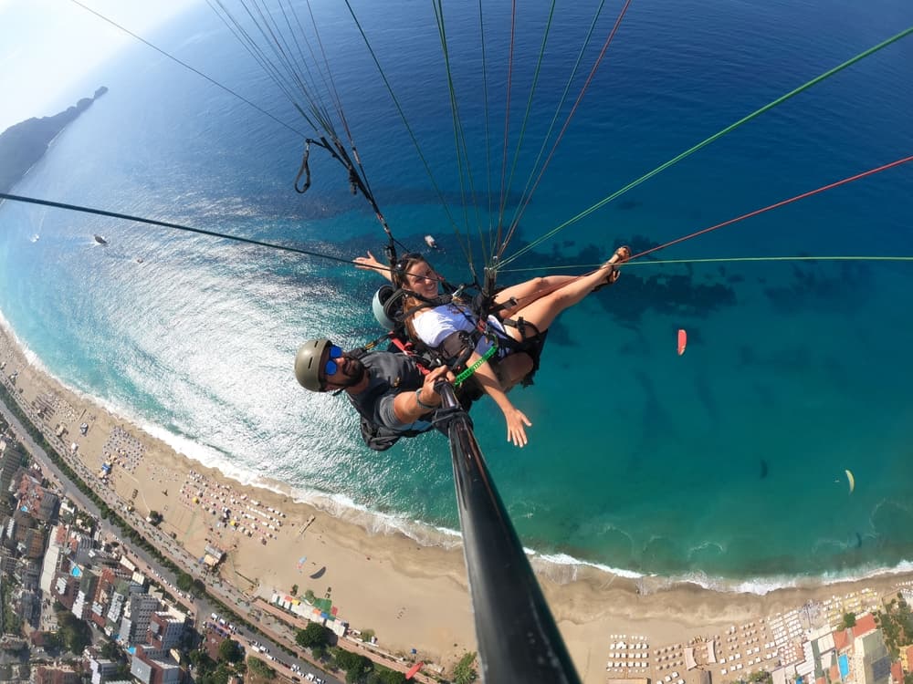 Tandem Paragliding Experience Over Cleopatra Beach